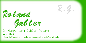 roland gabler business card